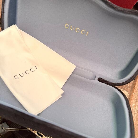 Gucci Gold Sunglasses with Chain main image 4